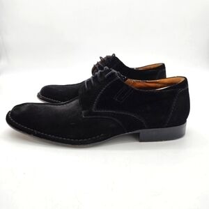 Mezlan Men's Rusty Oxford 100% Suede and Calfskin Shoes Size 10M Black